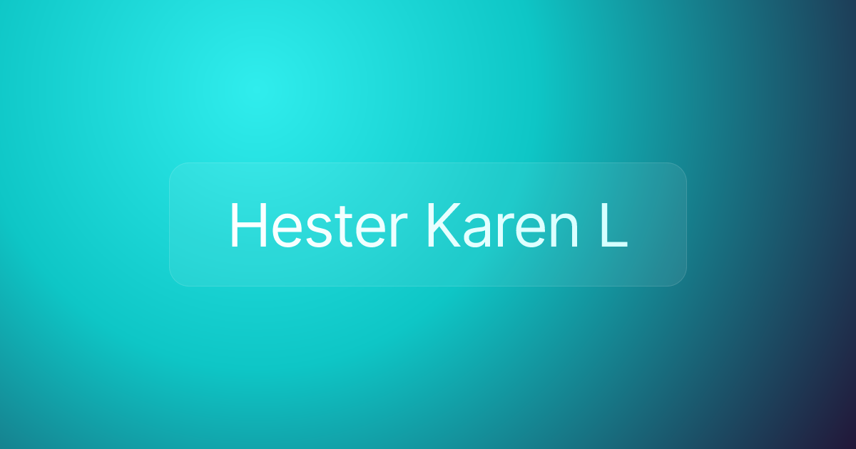 Hester Karen L