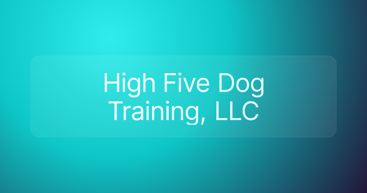 High Five Dog Training, LLC