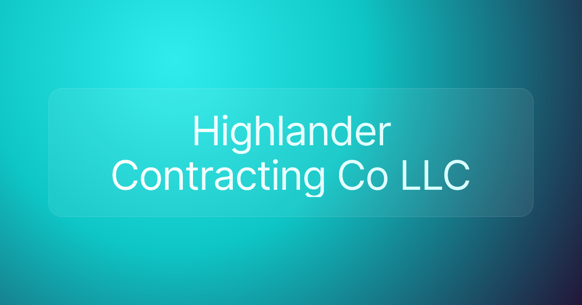 Highlander Contracting Co LLC