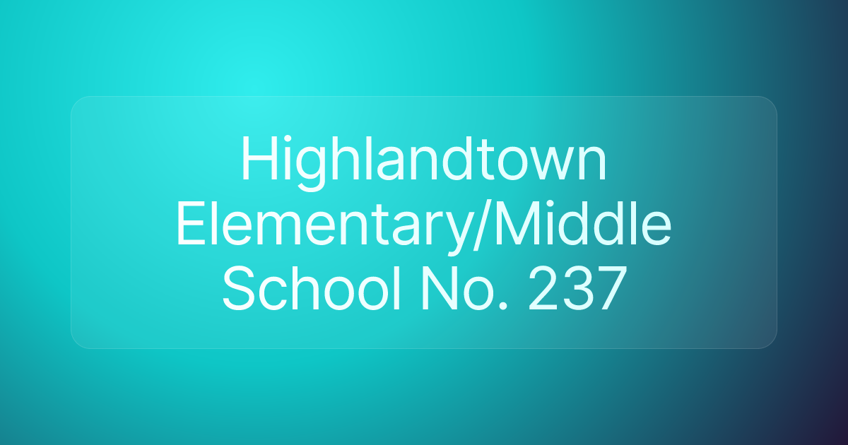 Highlandtown Elementary/Middle School No. 237
