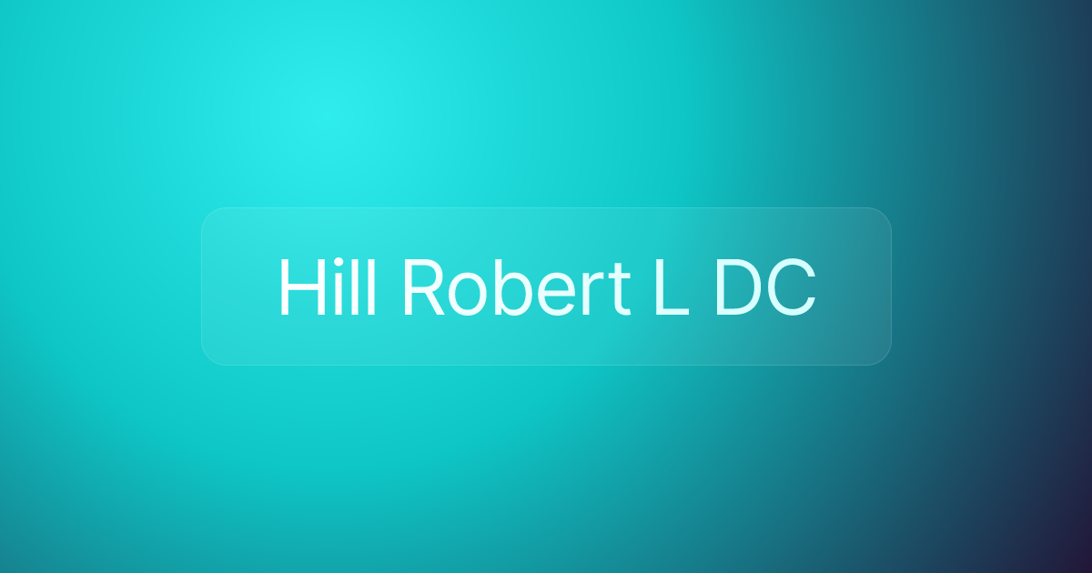 Hill Robert L DC