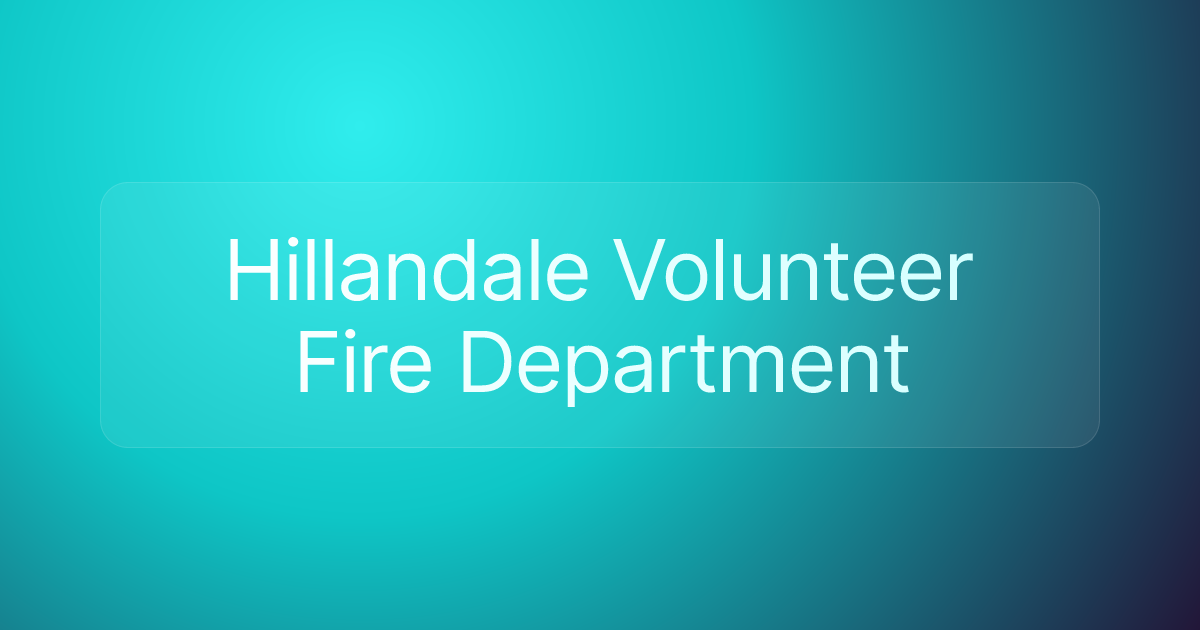 Hillandale Volunteer Fire Department