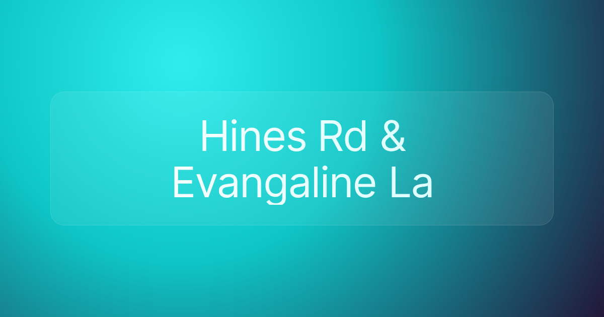 Hines Rd & Evangaline La