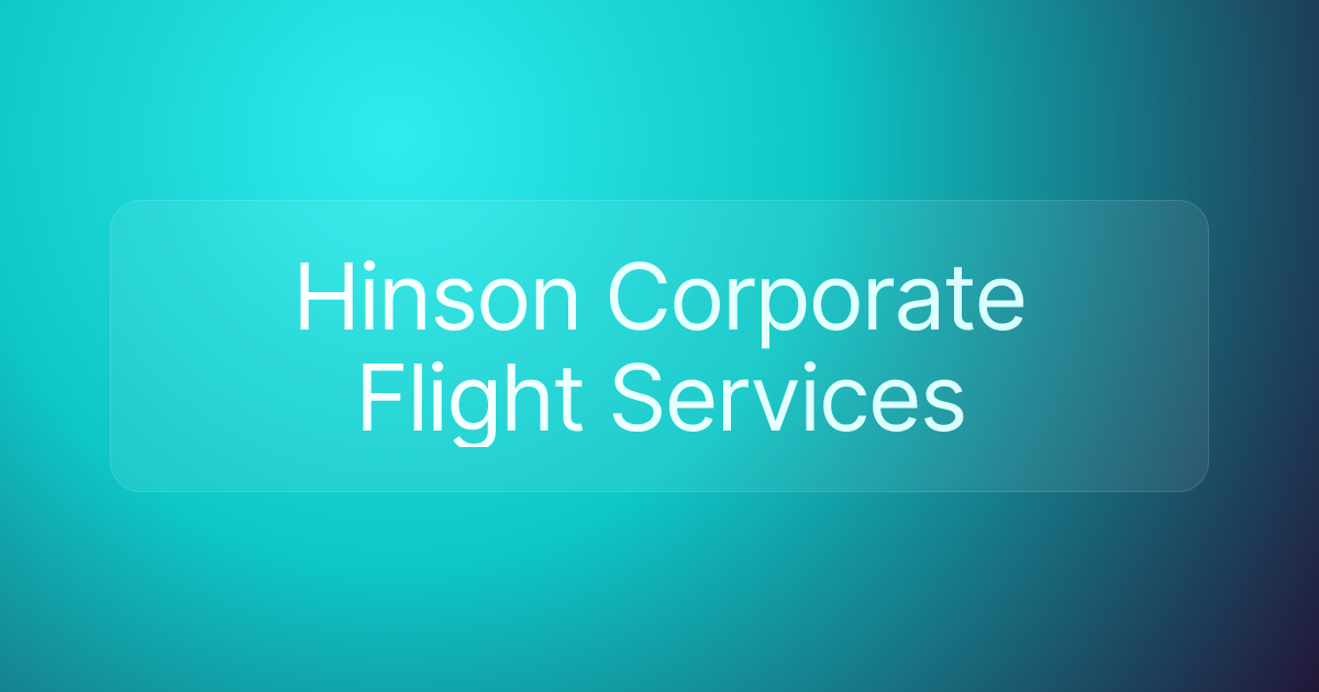 Hinson Corporate Flight Services