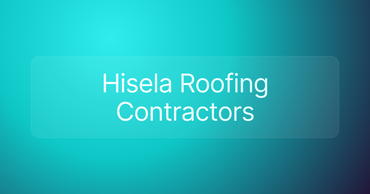 Hisela Roofing Contractors