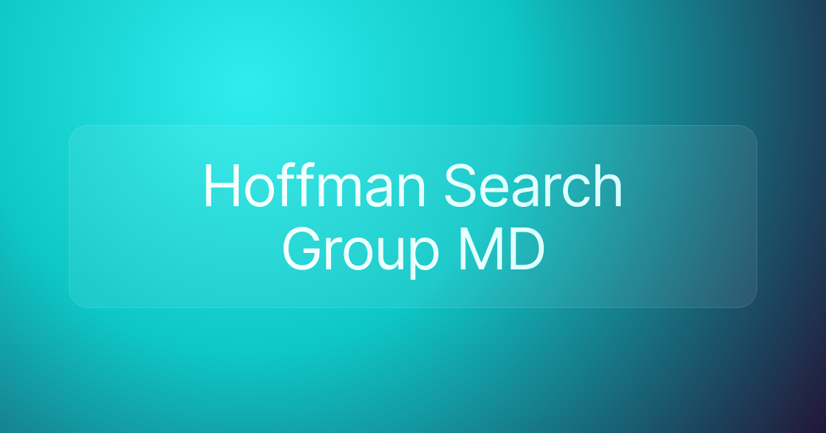 Hoffman Search Group MD