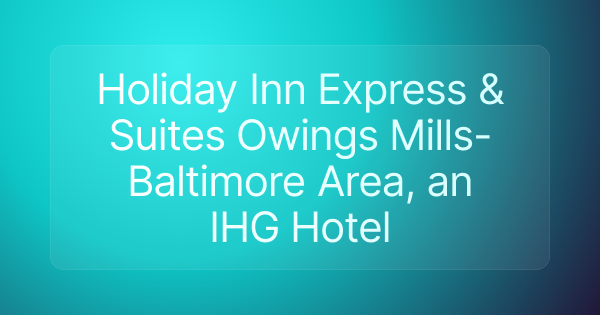 Holiday Inn Express & Suites Owings Mills-Baltimore Area, an IHG Hotel