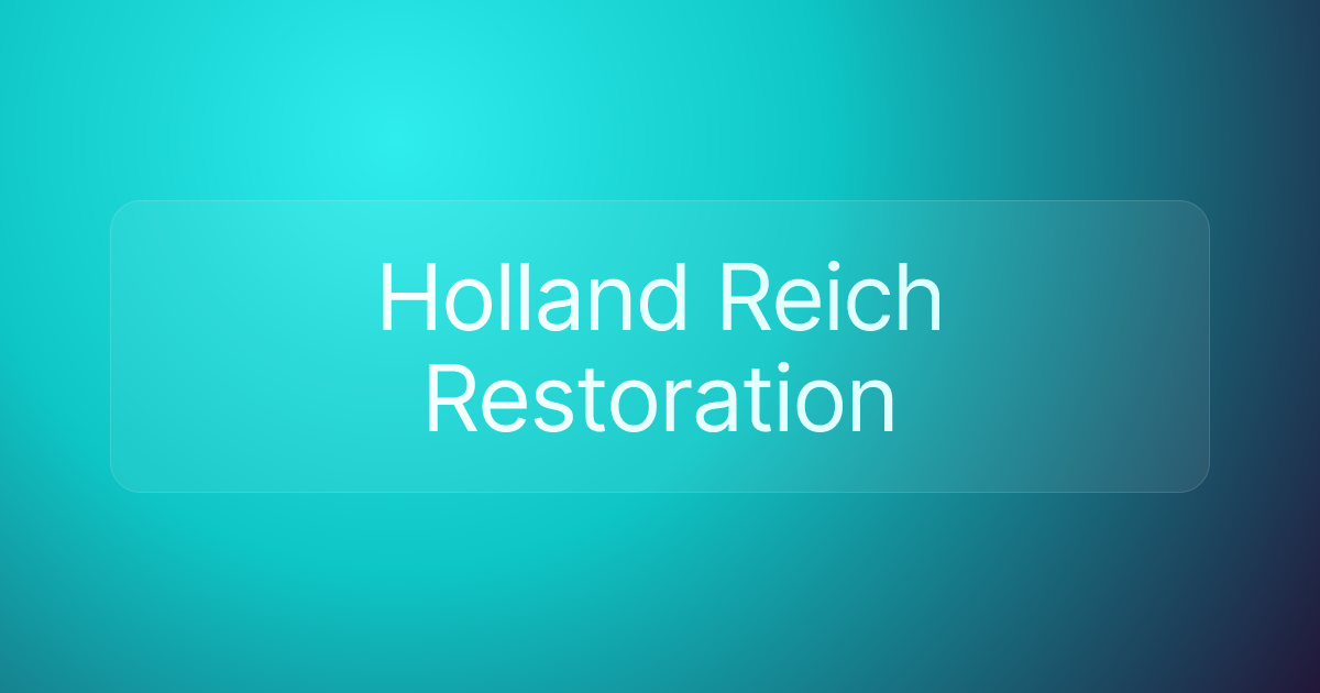 Holland Reich Restoration