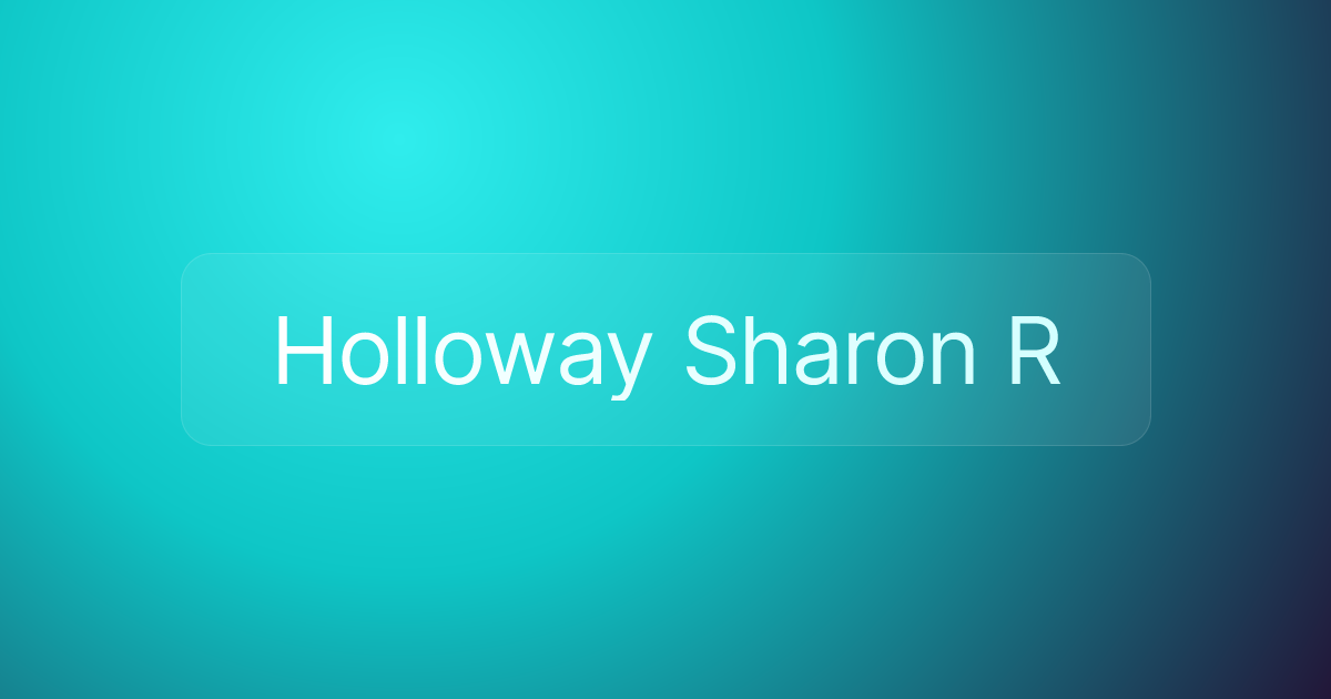 Holloway Sharon R