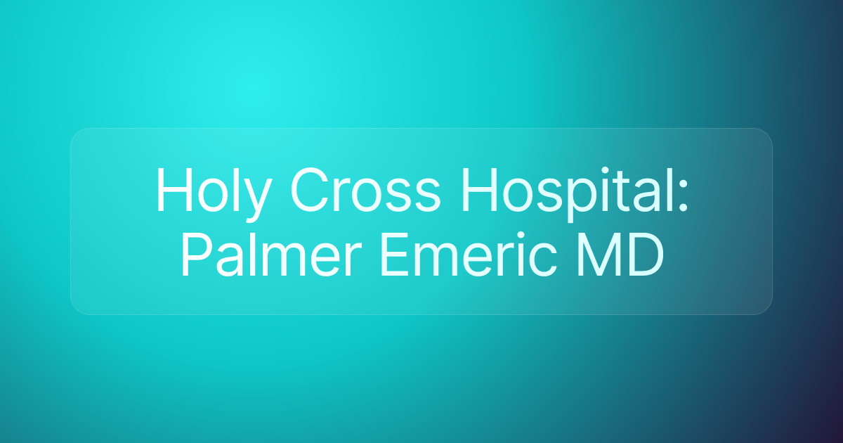 Holy Cross Hospital: Palmer Emeric MD