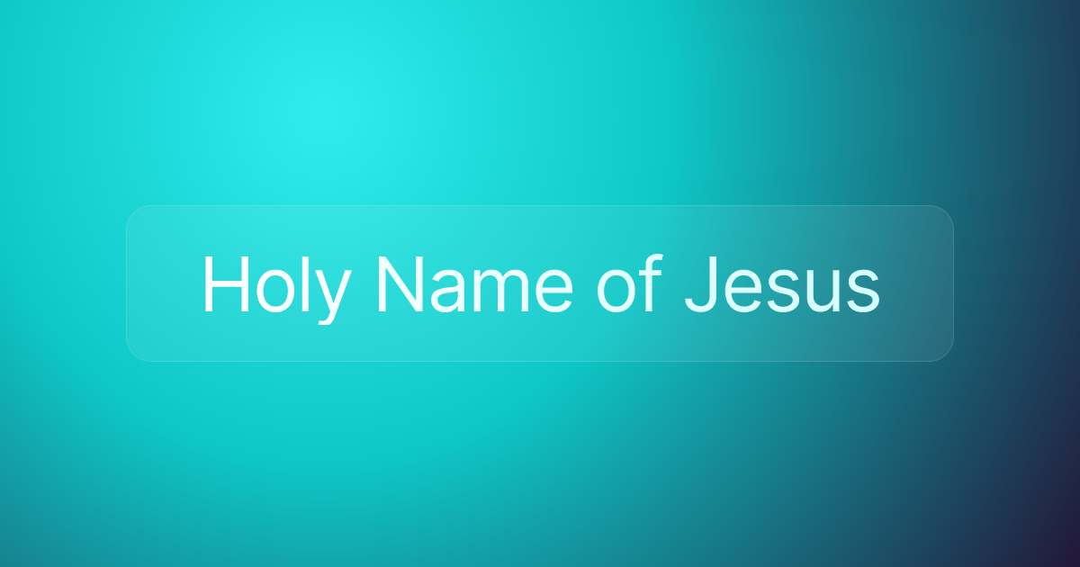Holy Name of Jesus