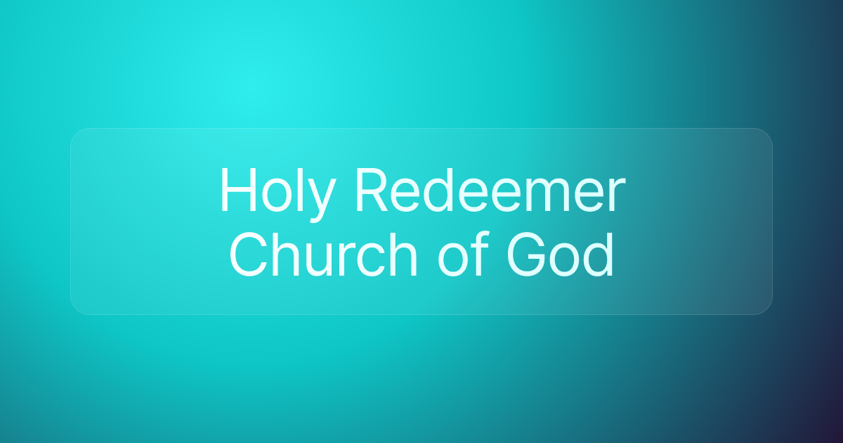 Holy Redeemer Church of God