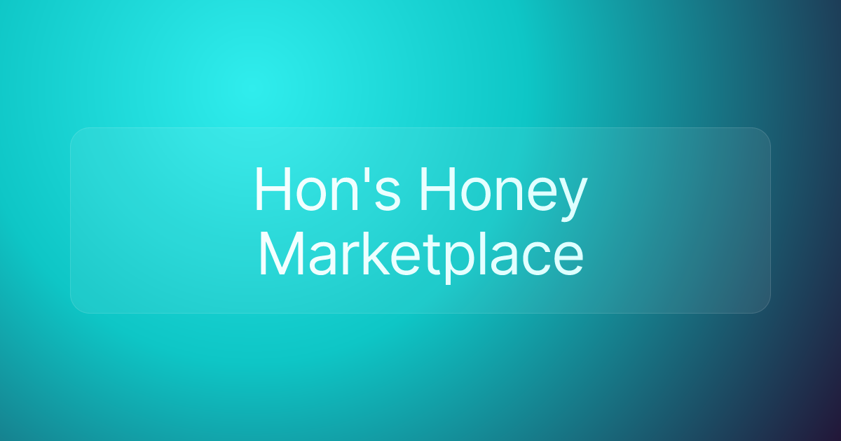 Hon's Honey Marketplace