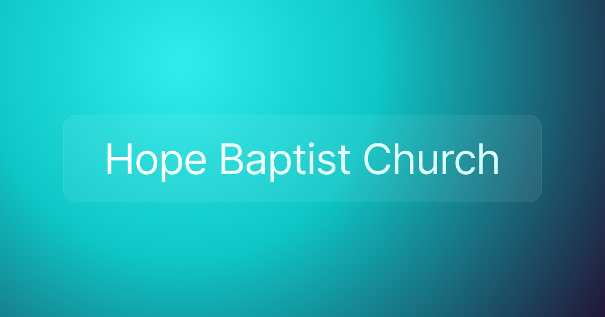 Hope Baptist Church