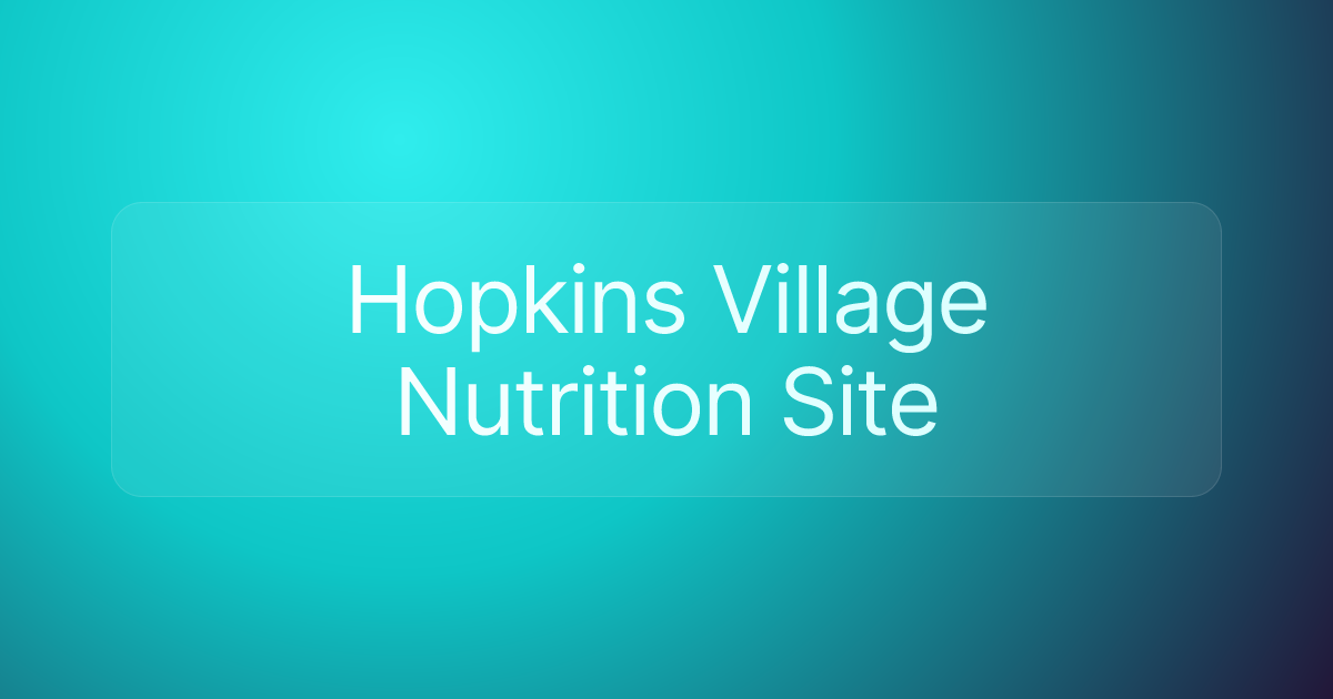Hopkins Village Nutrition Site