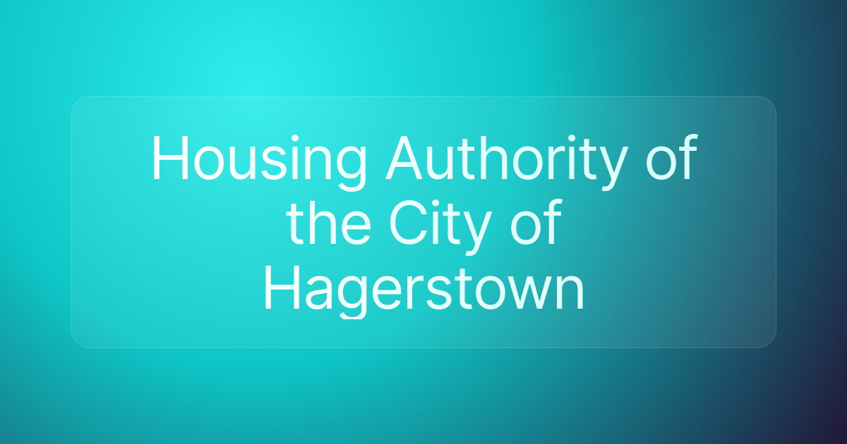 Housing Authority of the City of Hagerstown