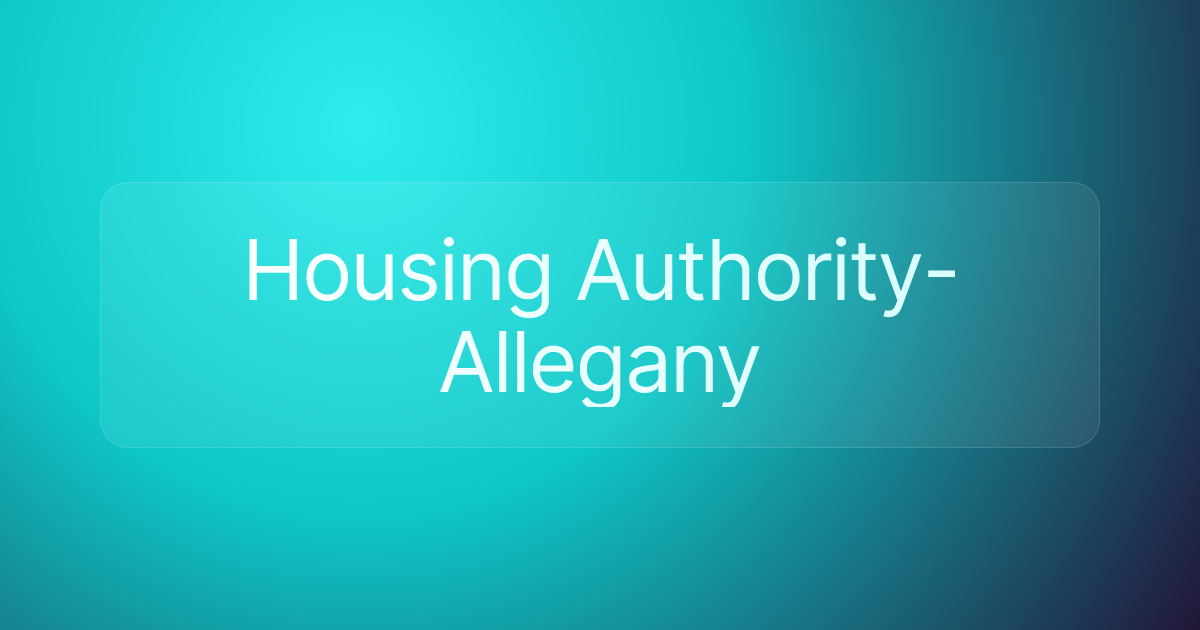 Housing Authority-Allegany