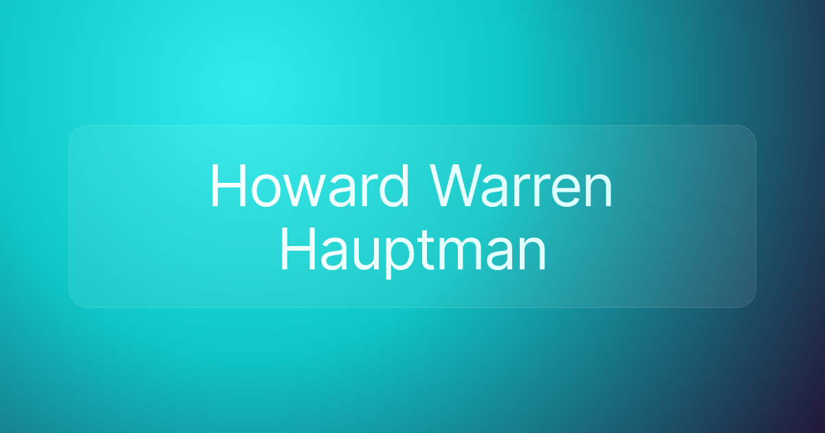 Howard Warren Hauptman