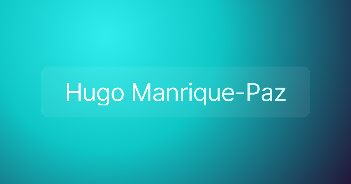 Hugo Manrique-Paz
