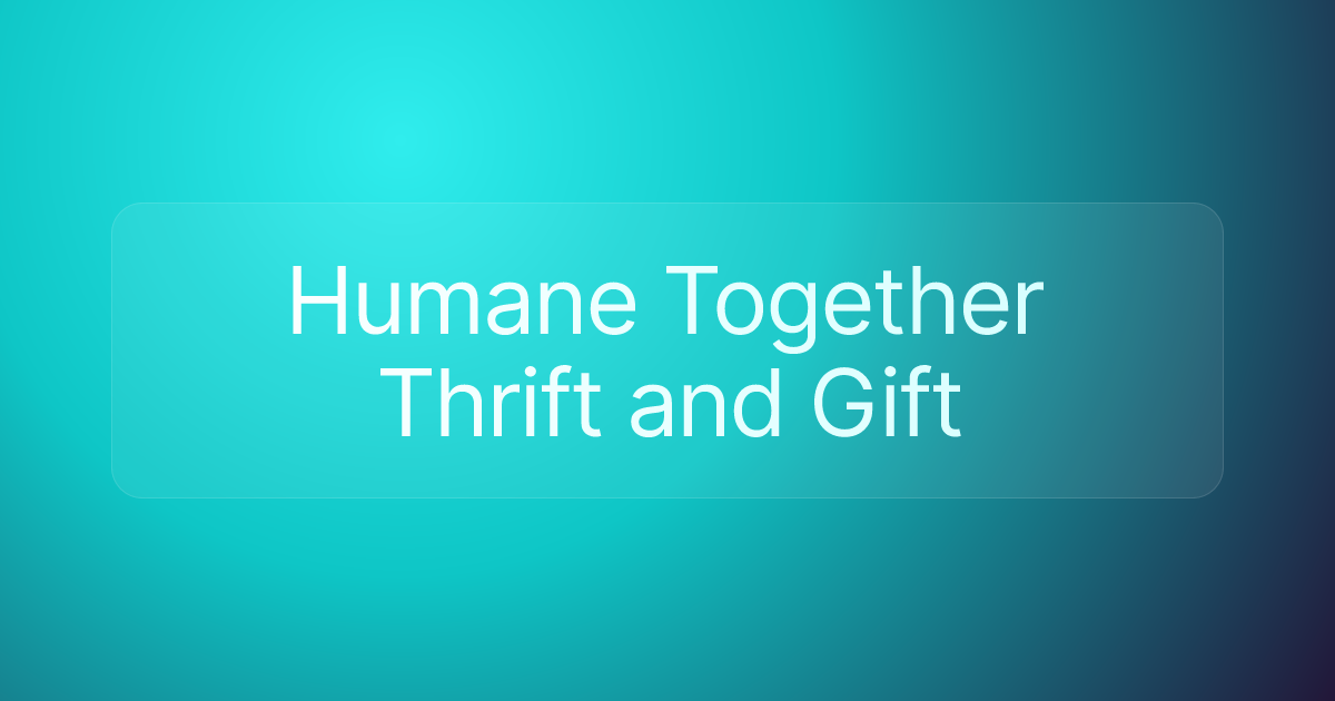Humane Together Thrift and Gift