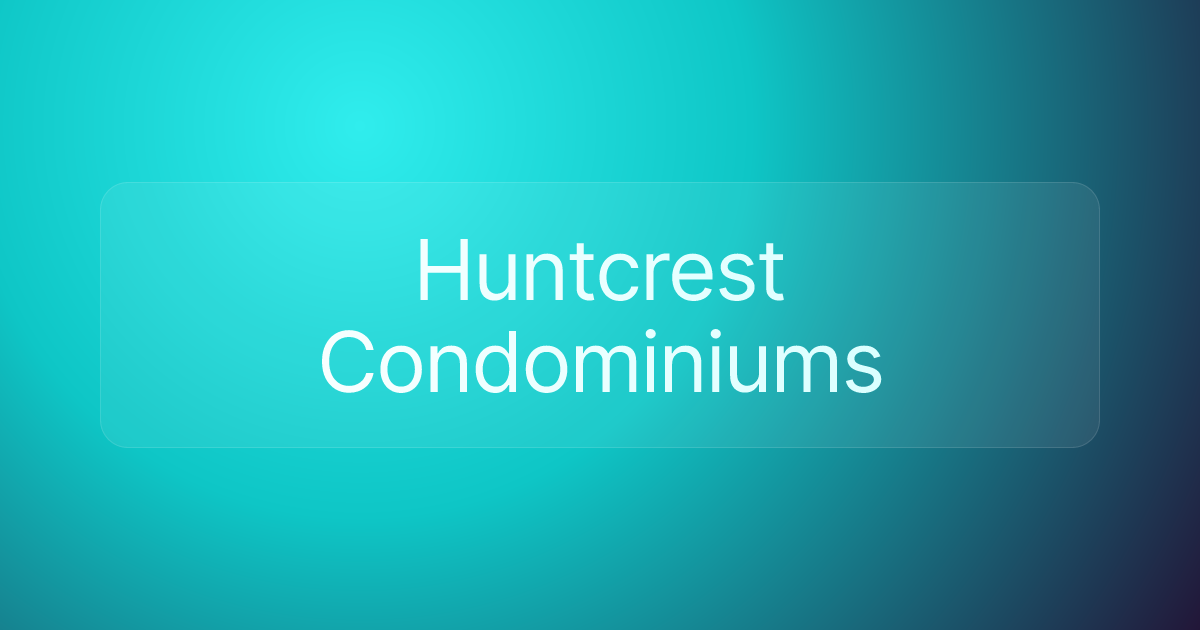 Huntcrest Condominiums