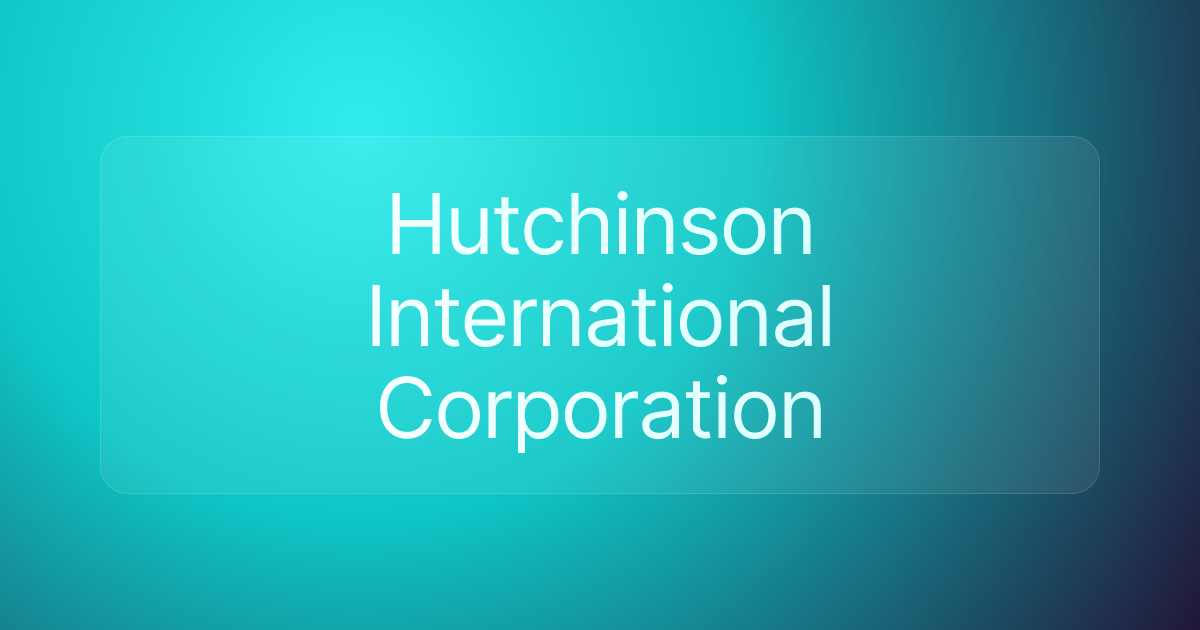 Hutchinson International Corporation