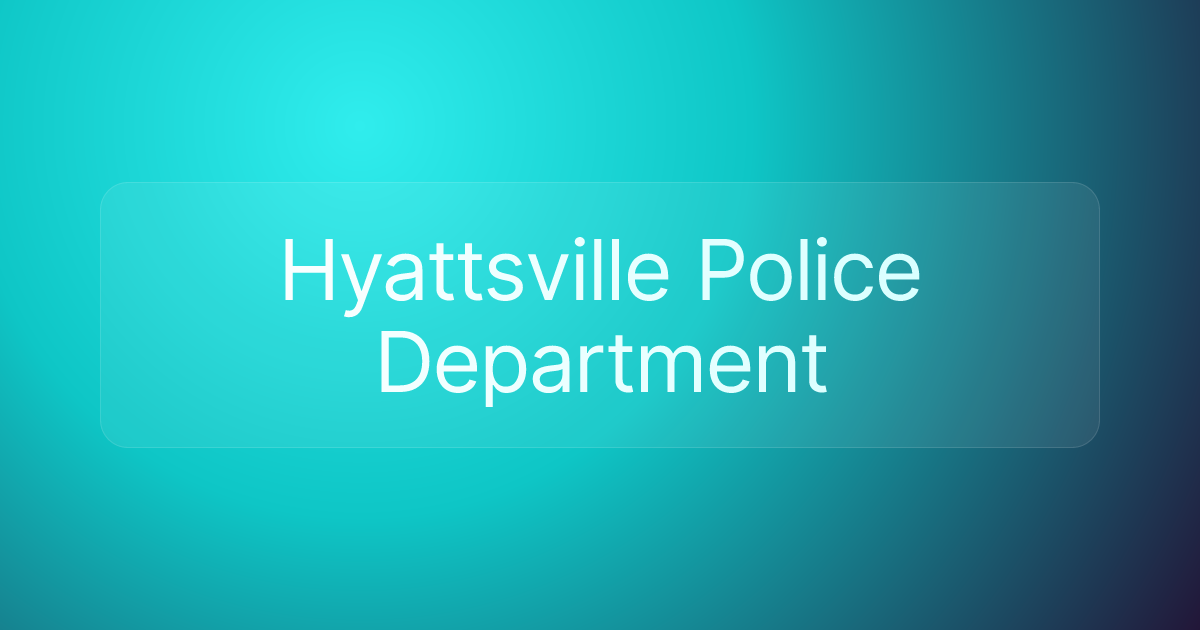 Hyattsville Police Department