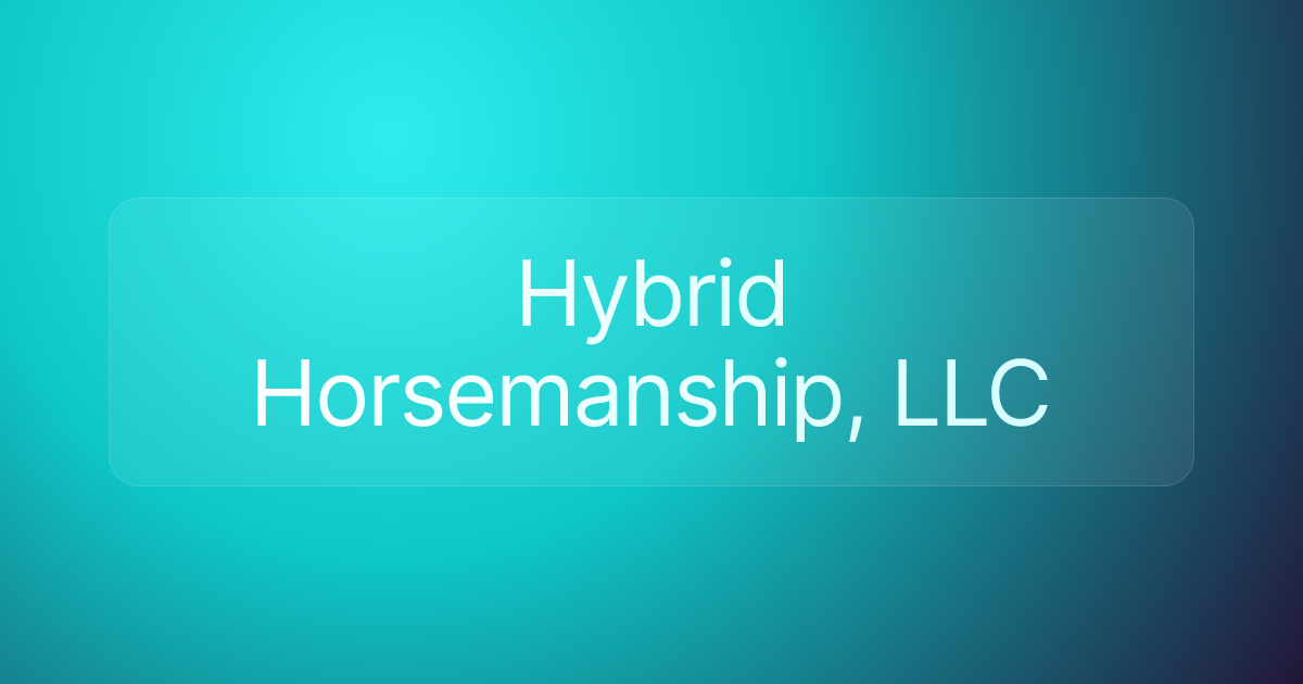 Hybrid Horsemanship, LLC