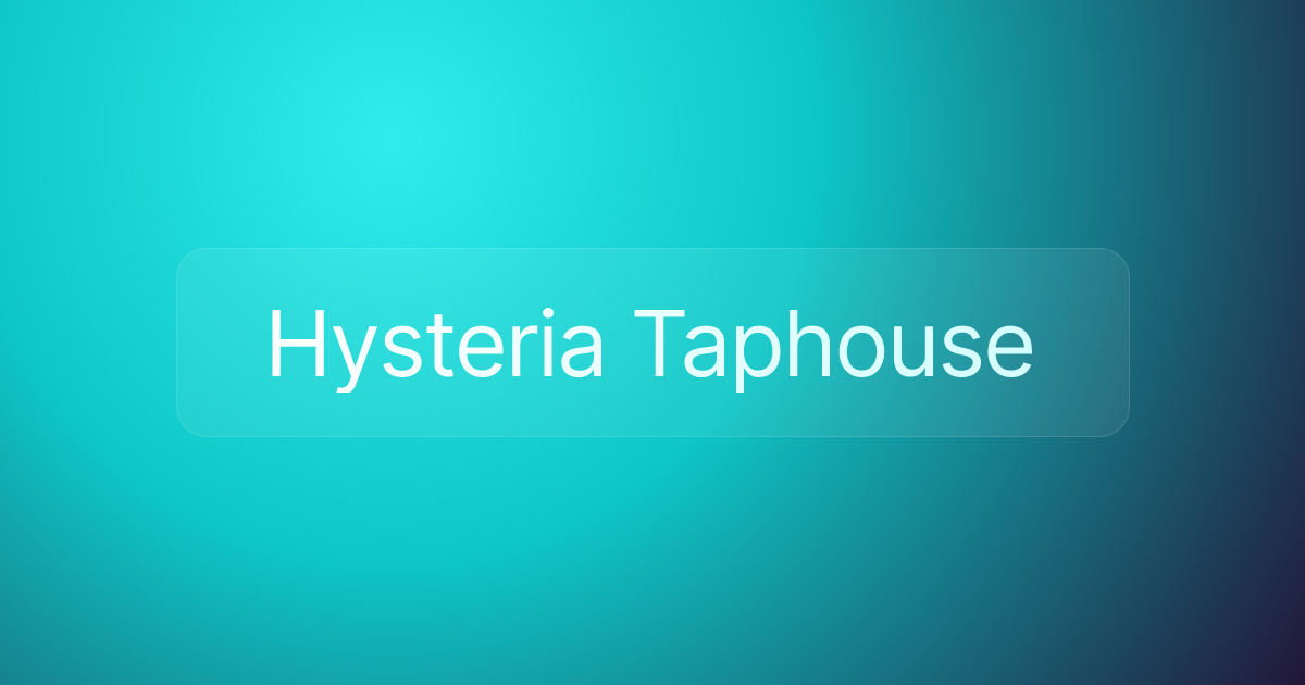 Hysteria Taphouse