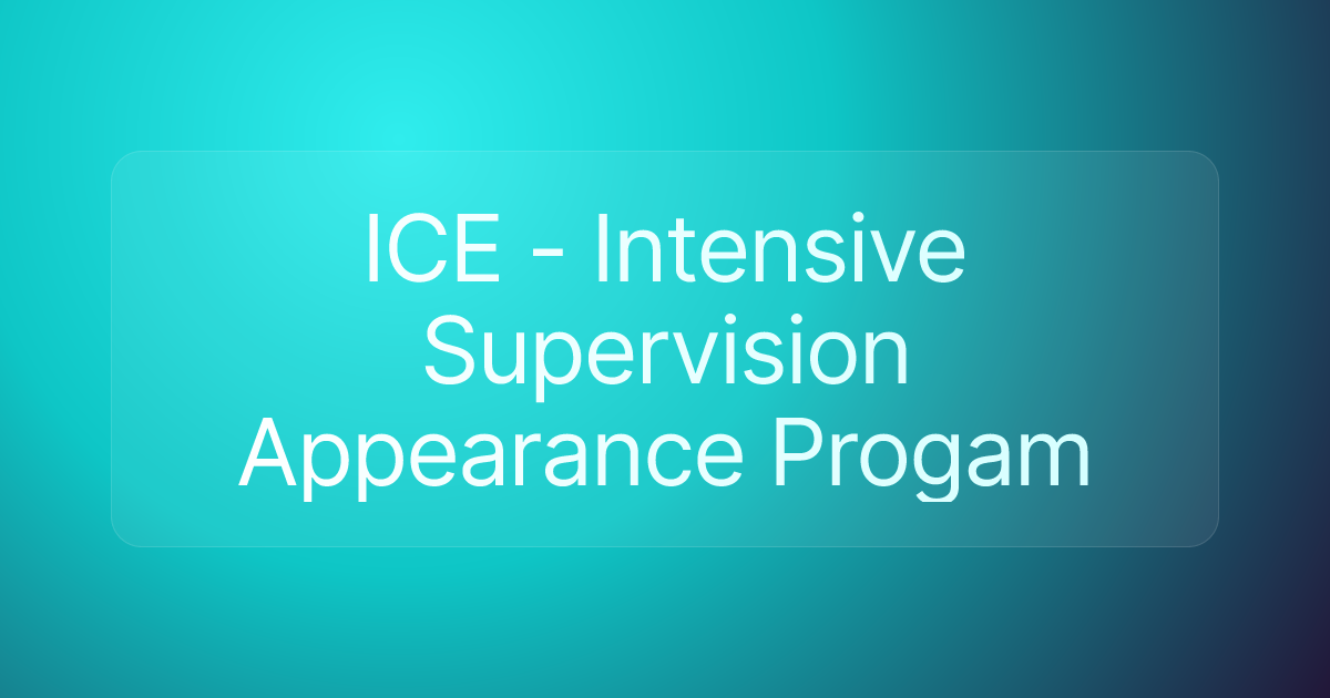 ICE - Intensive Supervision Appearance Progam