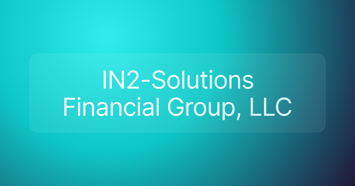 IN2-Solutions Financial Group, LLC