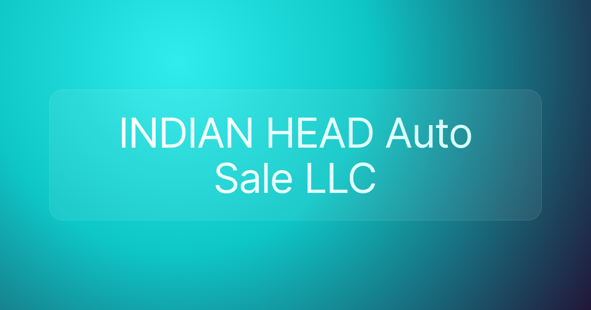 INDIAN HEAD Auto Sale LLC