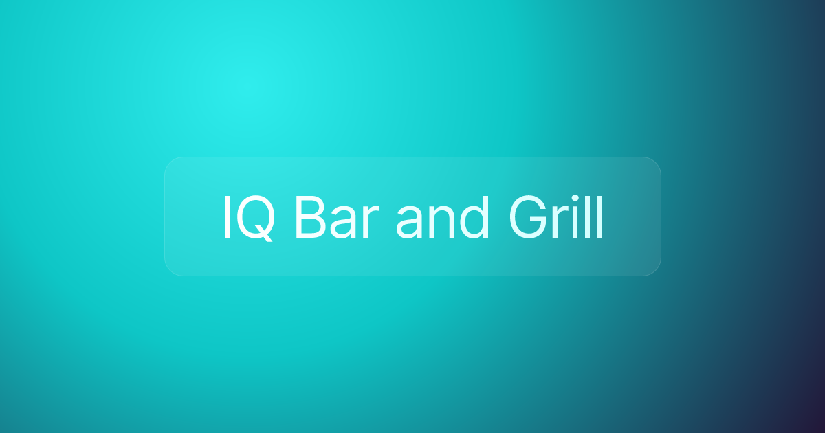 IQ Bar and Grill