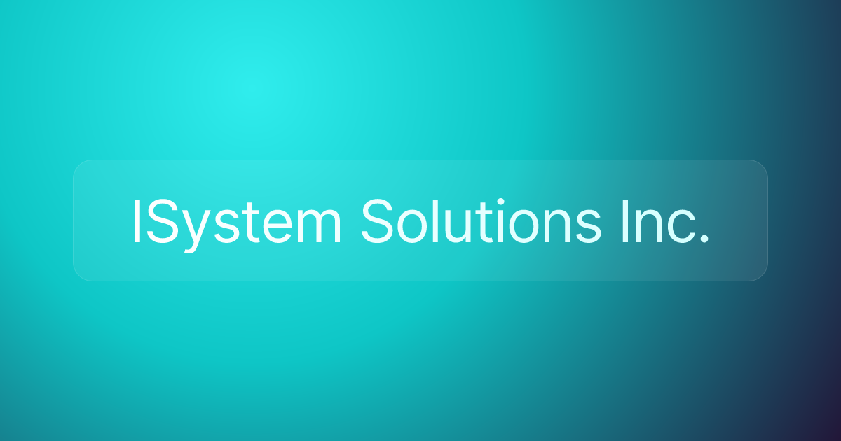 ISystem Solutions Inc.