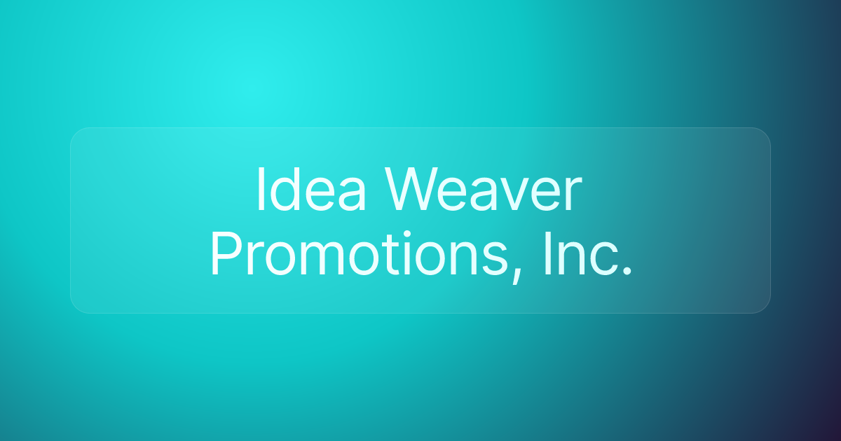 Idea Weaver Promotions, Inc.