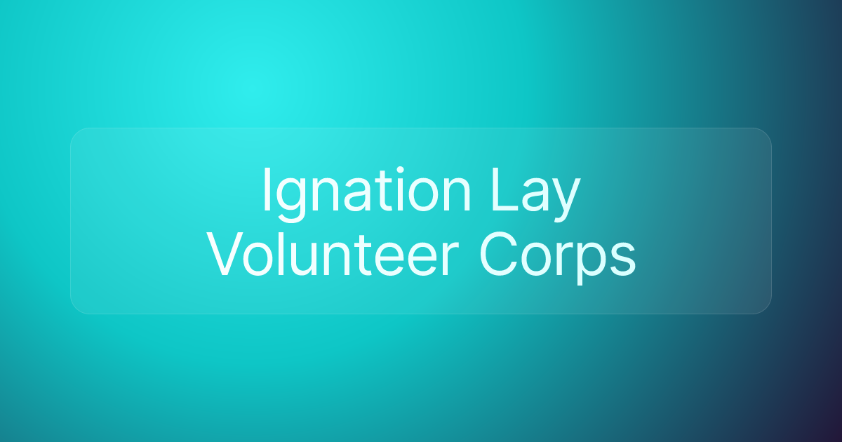 Ignation Lay Volunteer Corps