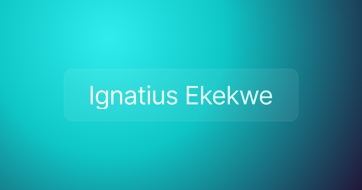 Ignatius Ekekwe