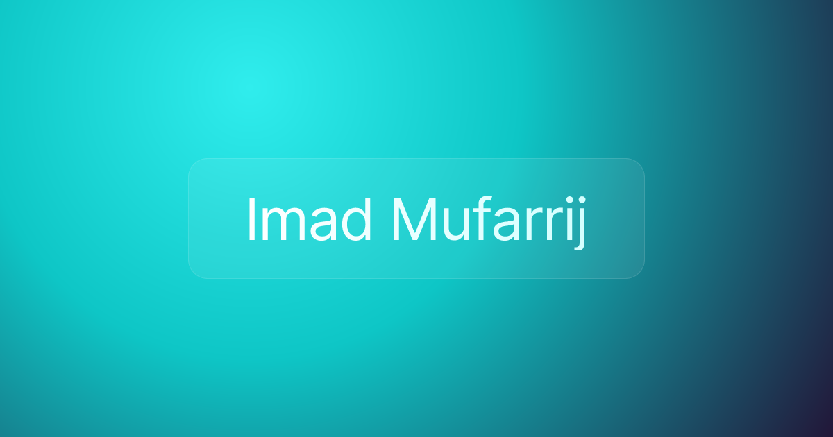 Imad Mufarrij