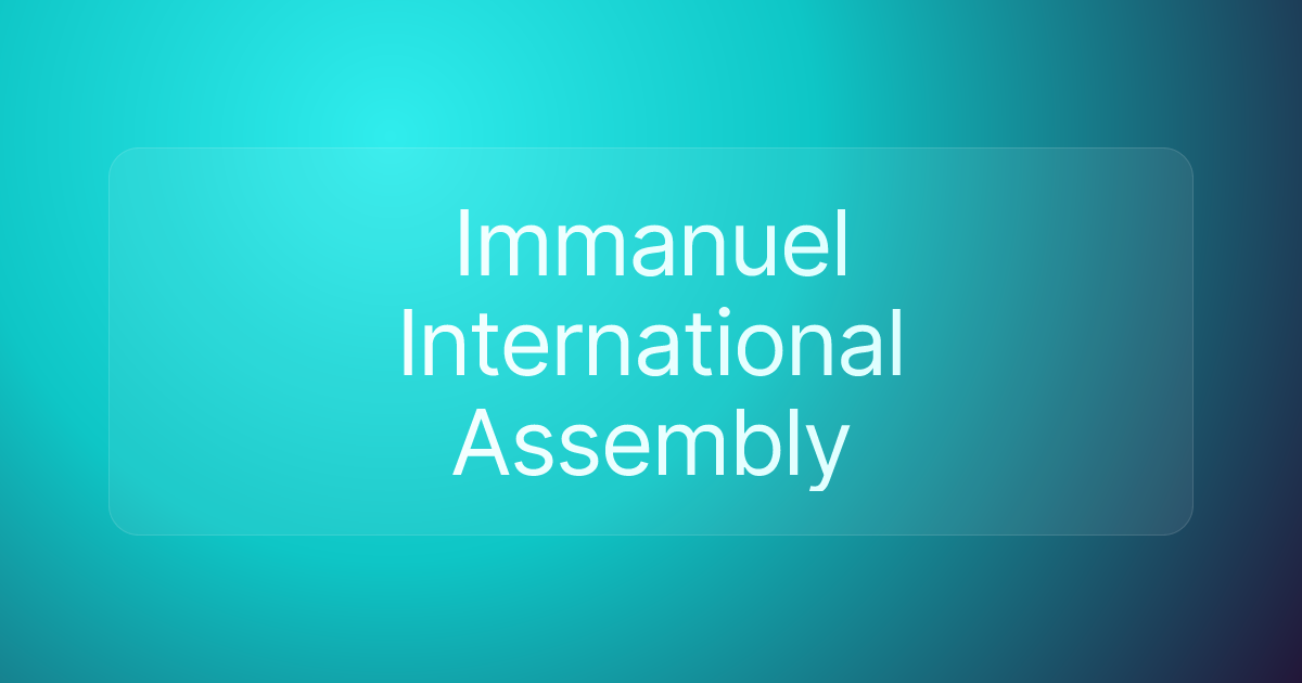 Immanuel International Assembly