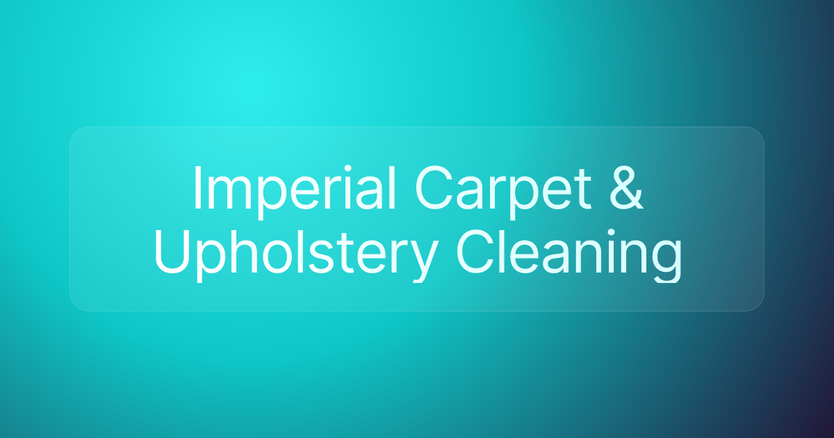 Imperial Carpet & Upholstery Cleaning