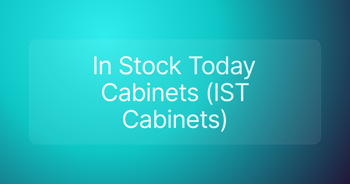 In Stock Today Cabinets (IST Cabinets)
