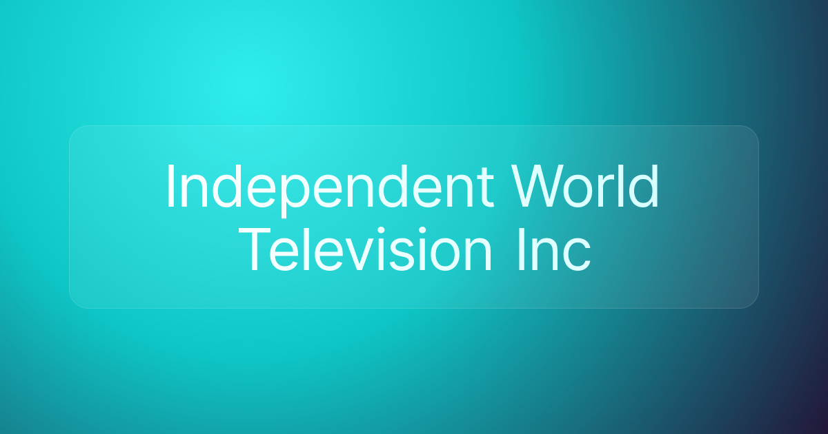 Independent World Television Inc