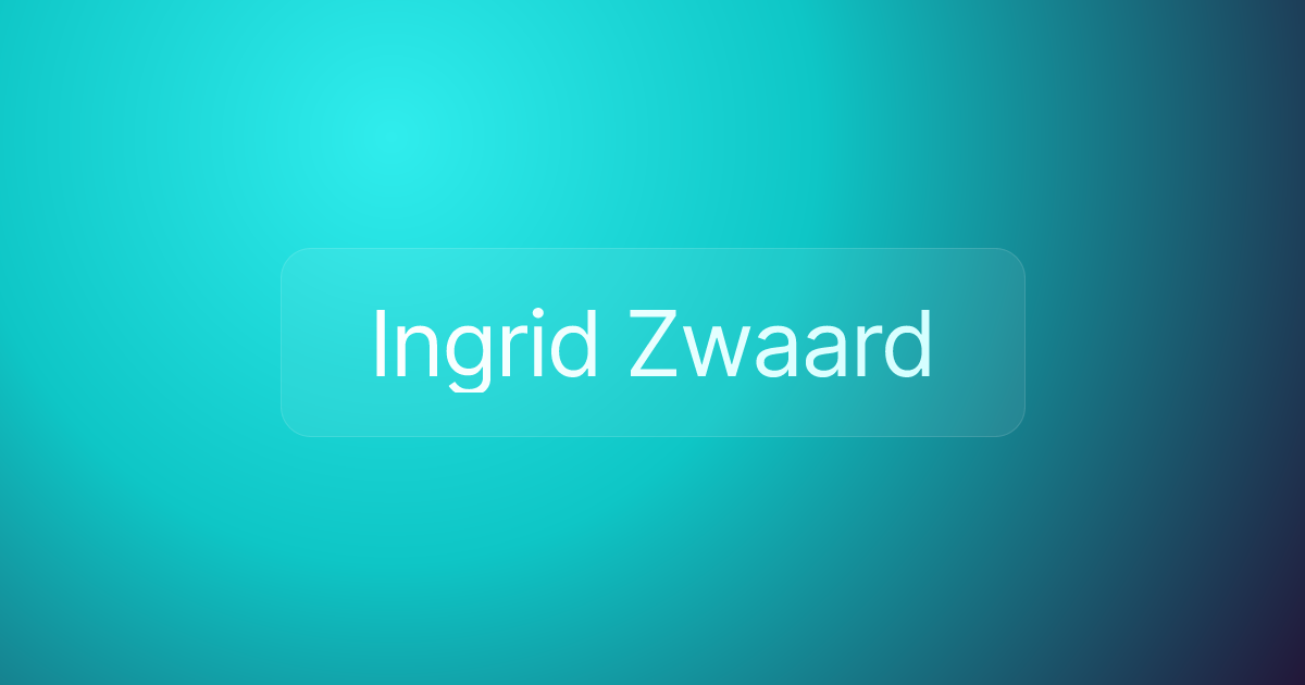 Ingrid Zwaard