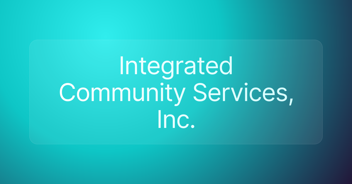 Integrated Community Services, Inc.