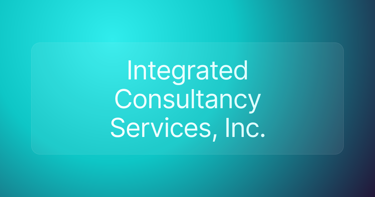 Integrated Consultancy Services, Inc.