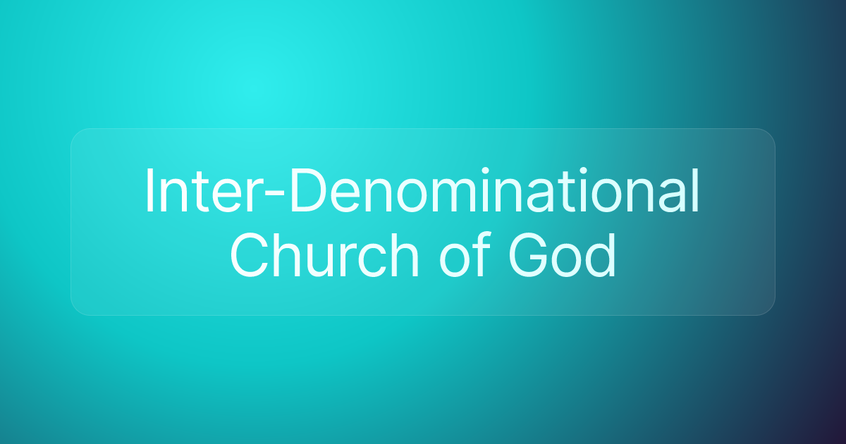 Inter-Denominational Church of God
