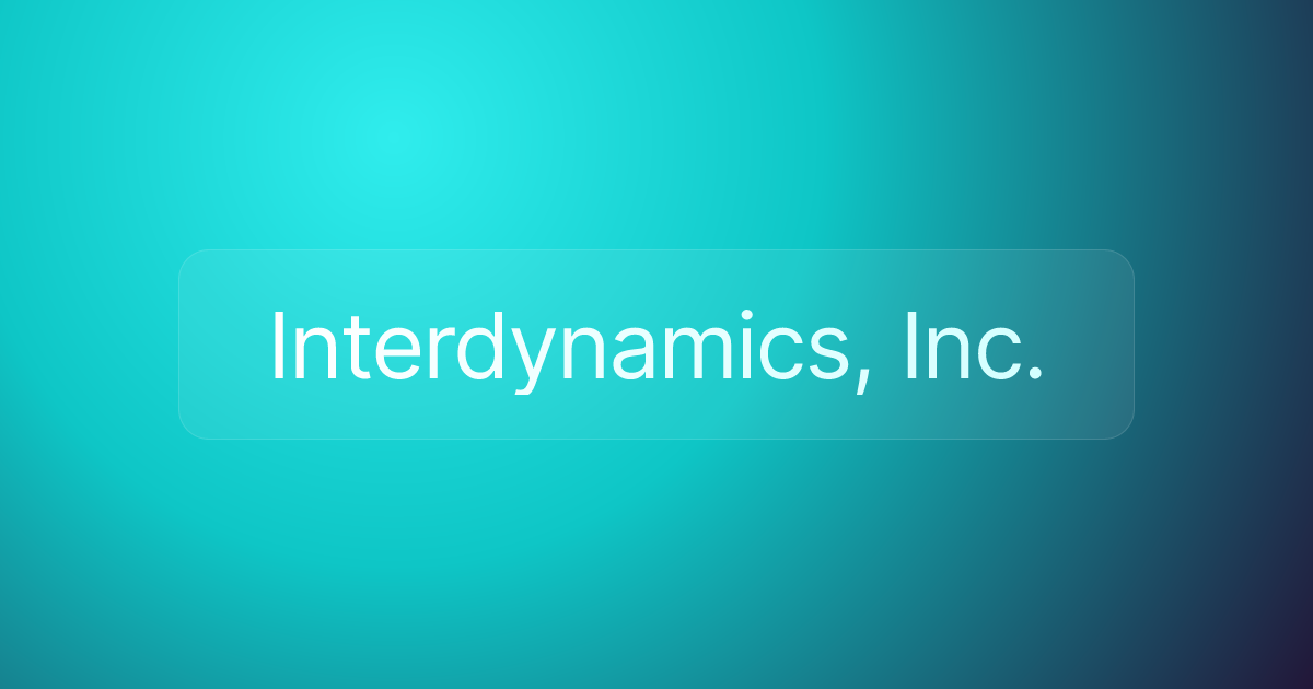 Interdynamics, Inc.