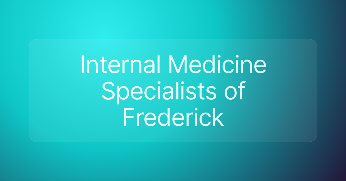 Internal Medicine Specialists of Frederick