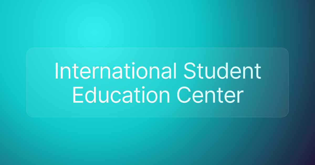 International Student Education Center