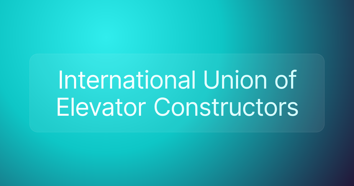 International Union of Elevator Constructors